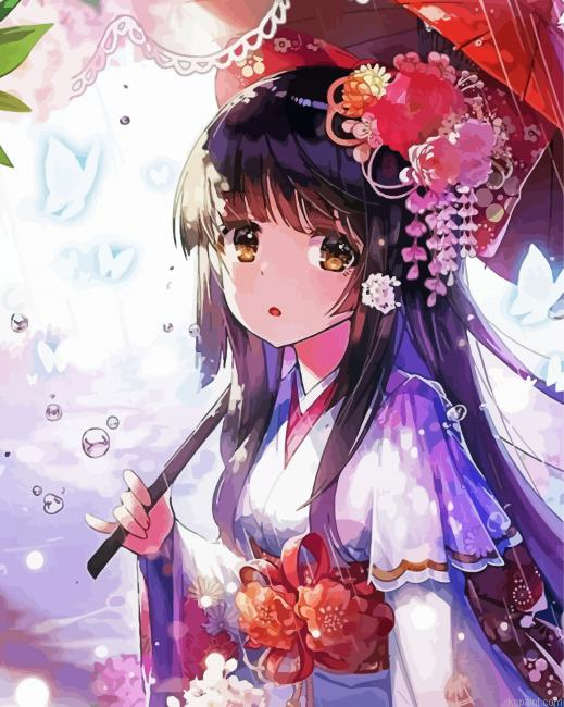 Anime Girl In Chinese Dress Painting By Numberss.png