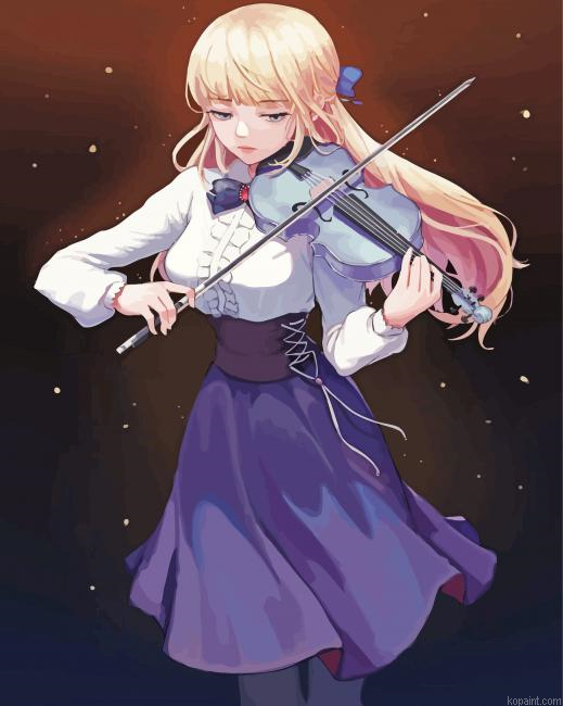 Anime Girl Violin Player Painting By Numberss.png
