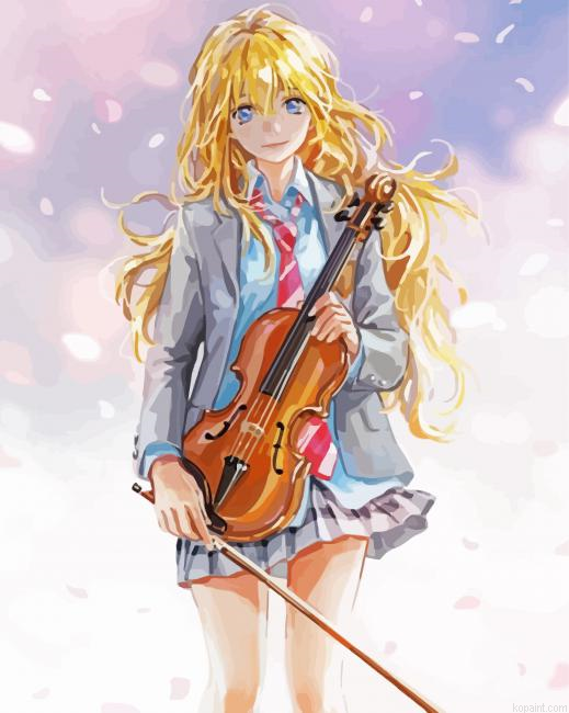 Anime Girl Violinist Painting By Numberss.png