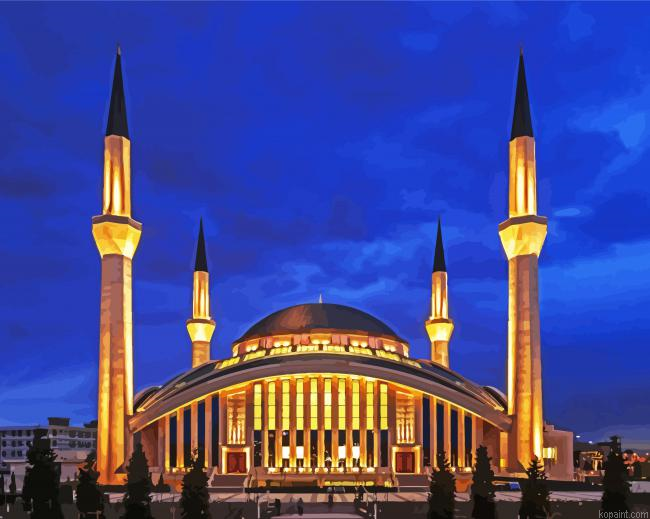 Ankara Ahmet Hamdi Akseki Mosque Turkey Painting By Numberss.png