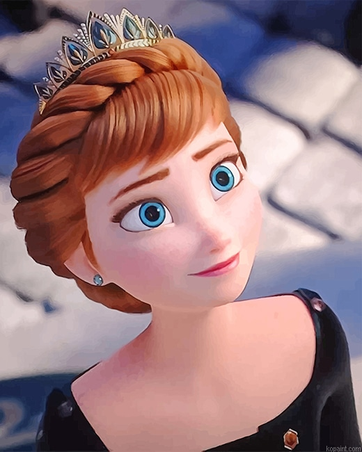 Anna Of Arendelle Frozen New Painting By Numberss.png