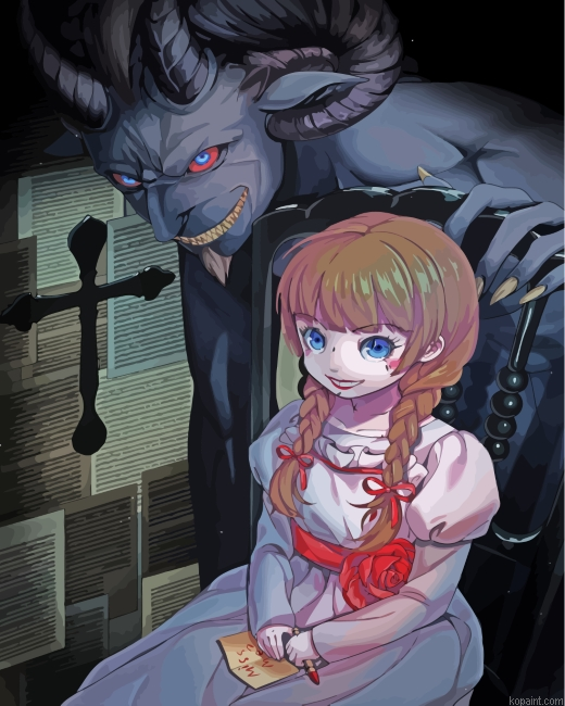Annabelle Horror Movie Painting By Numberss.png