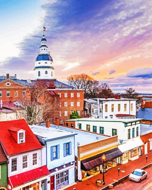 Annapolis Houses Paint By Numbers