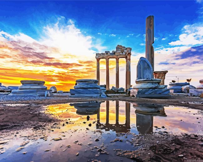 Antalya Temple Of Apollo Painting By Numberss.png