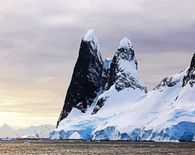 Antarctica Glacier Mountains Painting By Numberss.png