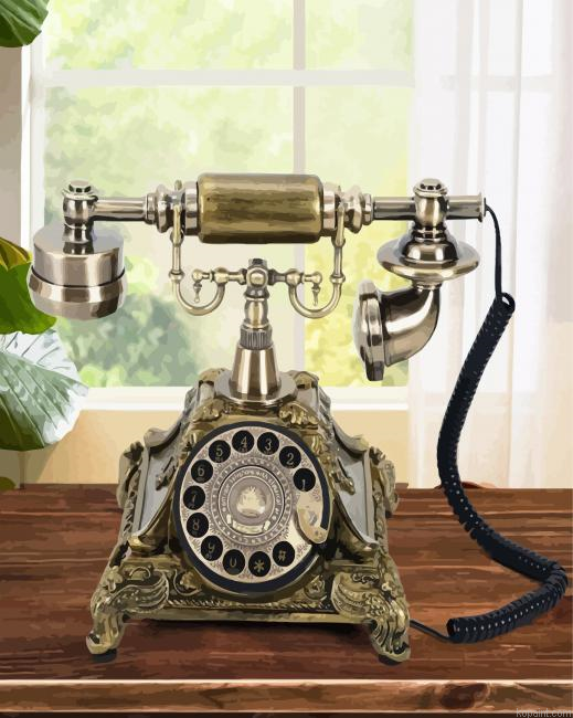 Antique Phone Painting By Numberss.png