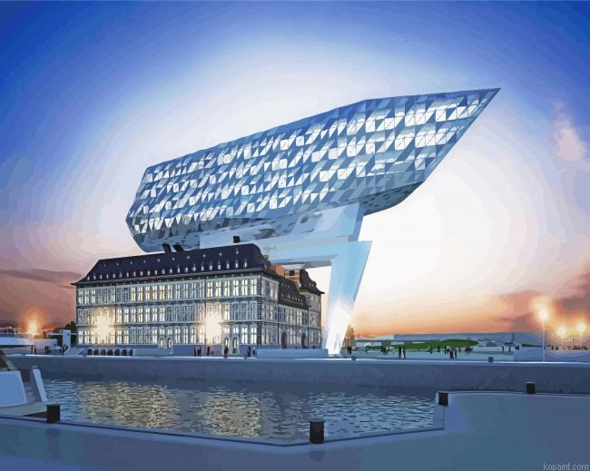 Antwerp Museum Aan De Stroom Painting By Numberss.png