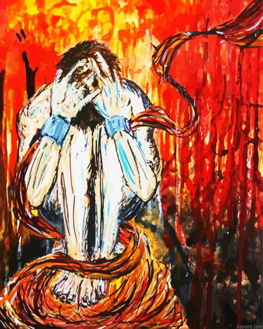 Anxious Man Art Painting By Numberss.png