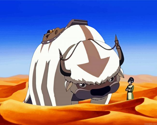 Appa Avatar Character Painting By Numberss.png