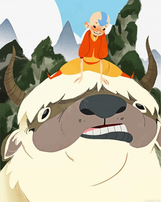 Appa Character Art Painting By Numberss.png