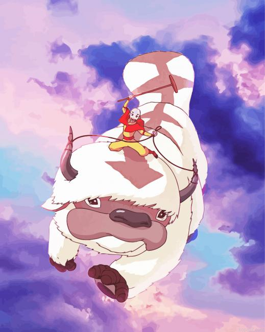 Appa Character From Avatar Painting By Numberss.png