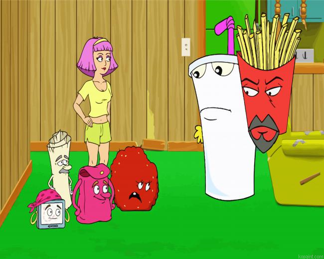Aqua Teen Characters Painting By Numberss.png