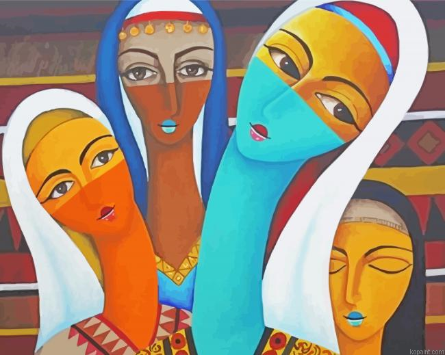 Arab Women Painting By Numberss.png