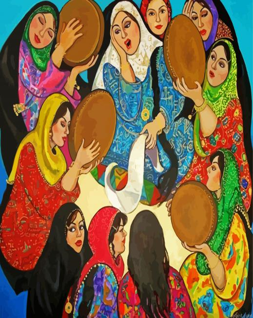 Arabian Ladies Party Painting By Numberss.png
