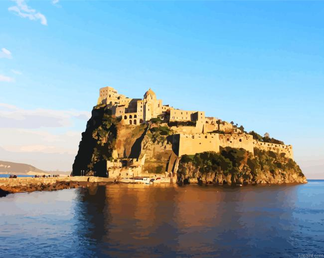 Aragonese Castle Ischia Italy Painting By Numberss.png