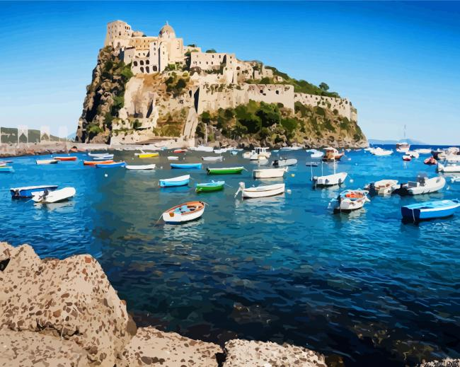 Aragonese Castle Ischia Painting By Numberss.png