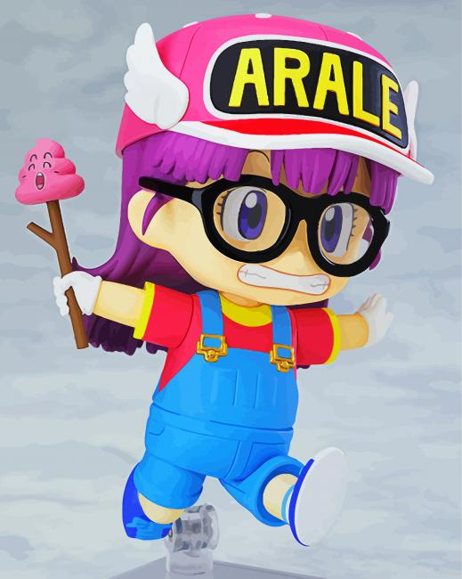 Arale Character Painting By Numberss.png