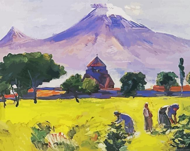 Ararat And Saint Hripsime Church Saryan Painting By Numberss.png