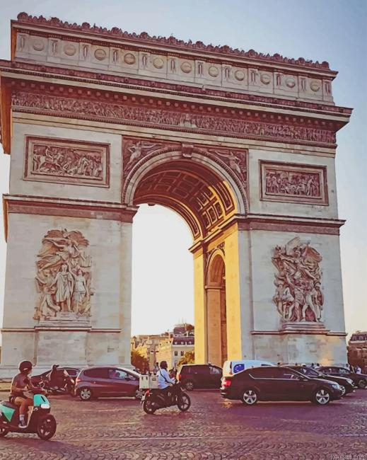 Arc De Triomphe Paris Painting By Numberss.png