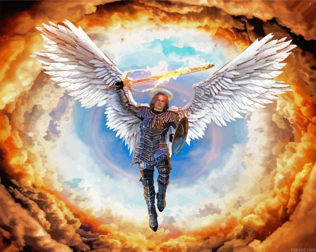 Arch Angel Art Painting By Numberss.png