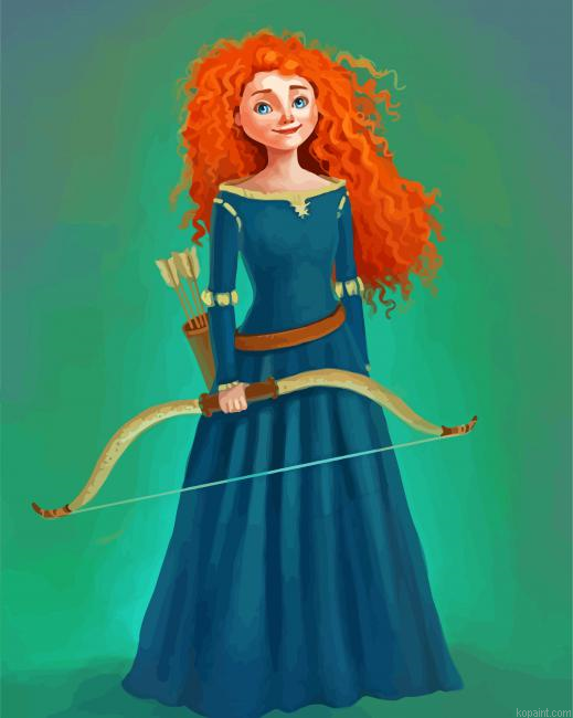 Archer Merida Princess Painting By Numberss.png