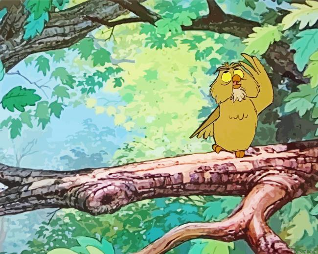 Archimedes Owl Animation Painting By Numberss.png