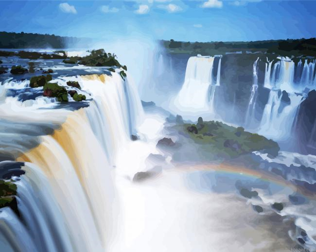 Argentina Iguazu Falls Painting By Numberss.png