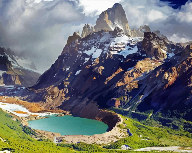 Argentina Patagonia Mountains Painting By Numberss.png