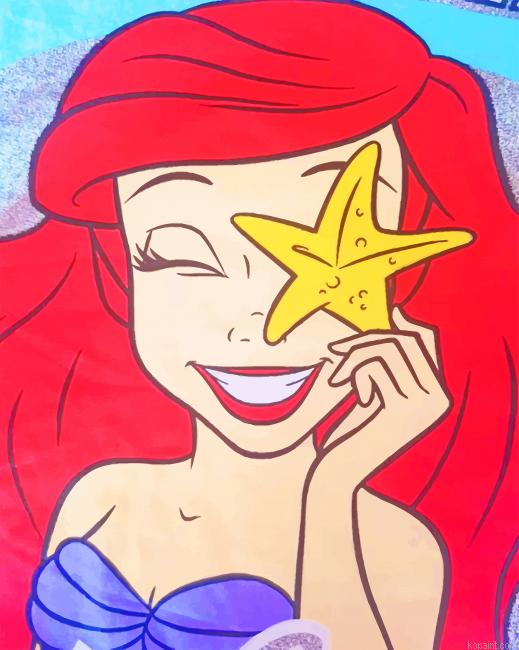 Ariel Starfish Paint By Numbers