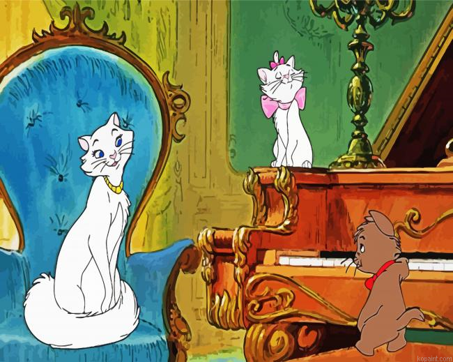 Aristocats Mother And Kittens Painting By Numberss.png