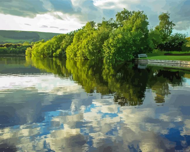 Arnfield Trees Reflection Painting By Numberss.png