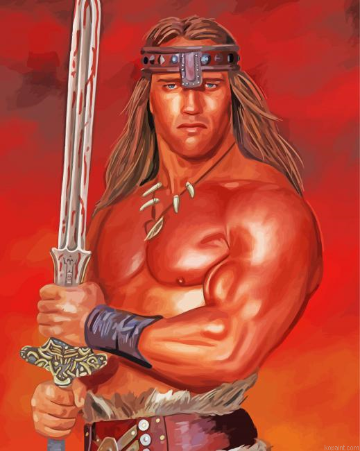 Arnold Schwarzenegger Conan The Barbarian Painting By Numberss.png