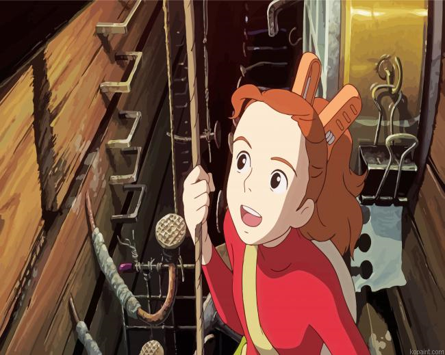 Arrietty Animation Cabracter Painting By Numberss.png