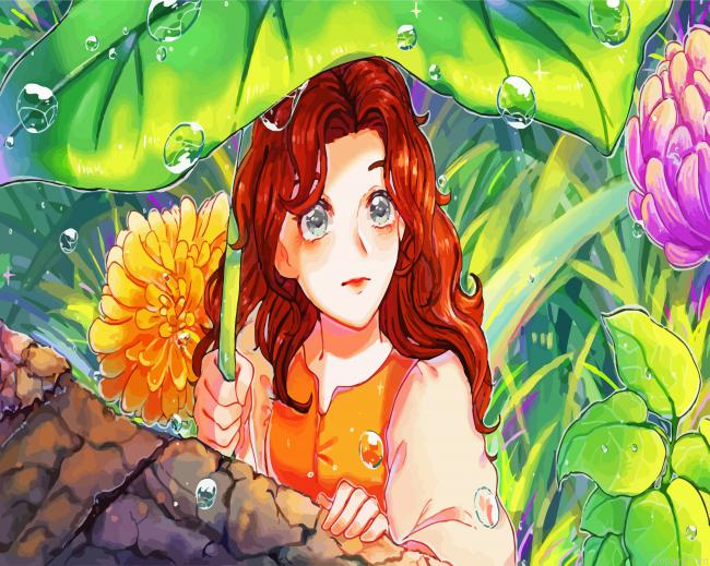 Arrietty Anime Art Painting By Numberss.png