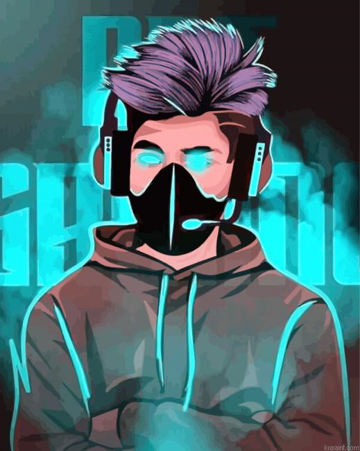 Art Gamer Boy Painting By Numberss.png
