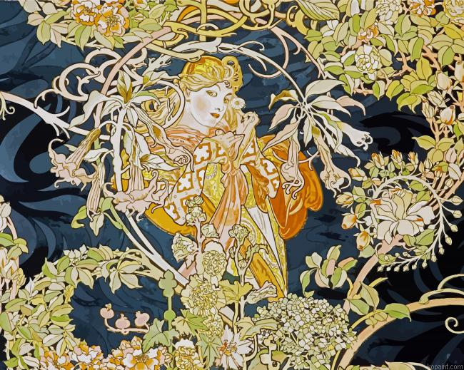 Art Nouveau Ivy Paint By Numbers