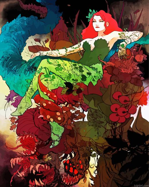 Art Nouveau Poison Ivy Paint By Numbers
