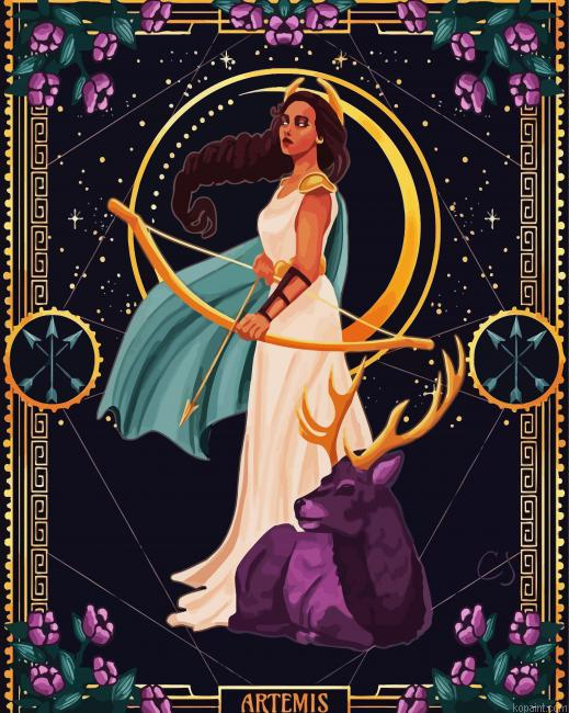 Artemis Goddess Painting By Numberss.png