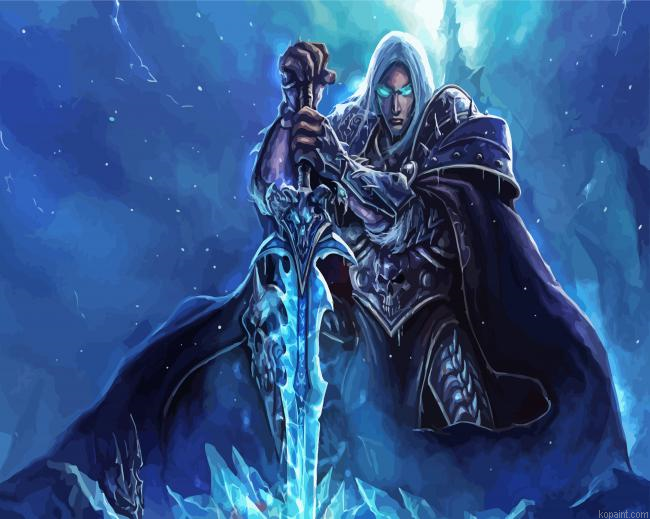 Arthas Menethil With His Sword Painting By Numberss.png