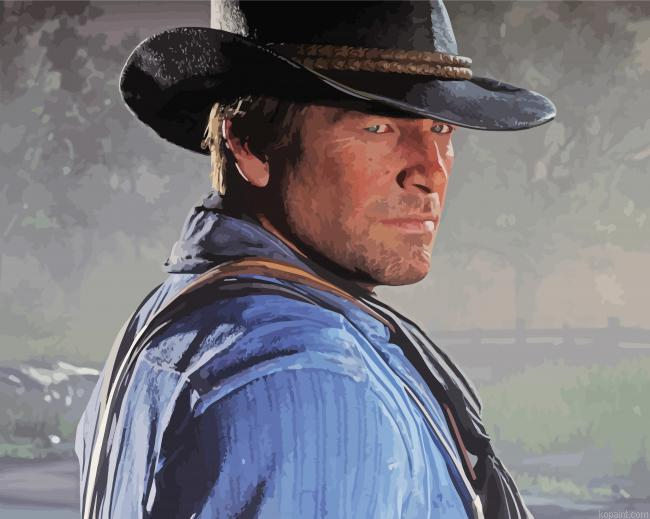 Arthur Morgan Character Painting By Numberss.png