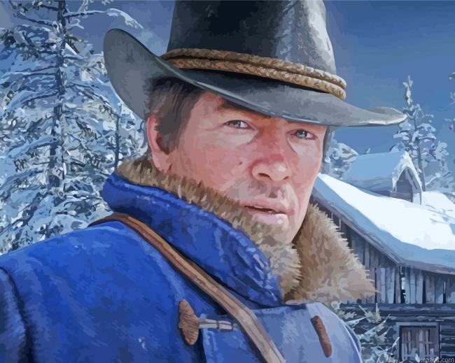 Arthur Morgan Game Character Painting By Numberss.png