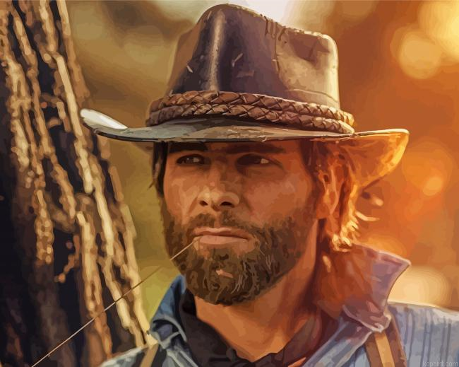 Arthur Morgan Video Game Character Painting By Numberss.png