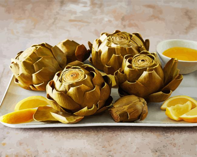 Artichoke With Lemon Painting By Numberss.png