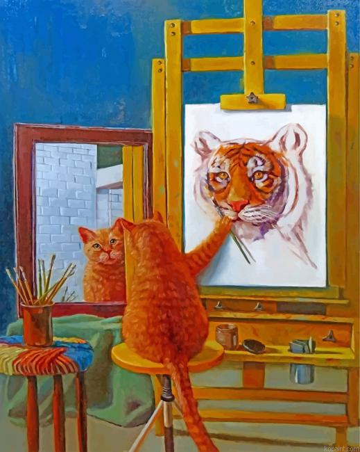 Artist Cat Painting By Numberss.png