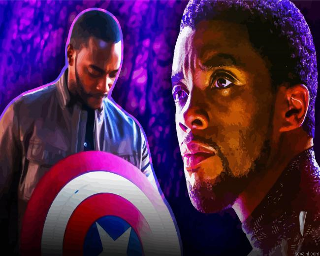 Artistic Black Superheroes Paint By Numbers