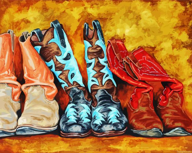 Artistic Cowboy Boots Painting By Numberss.png