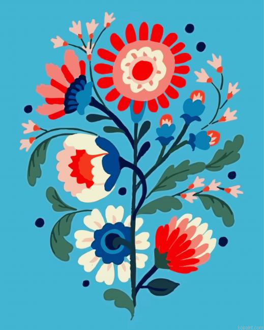 Artistic Flowers Illustration Painting By Numberss.png