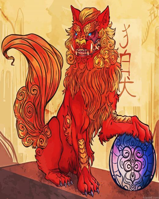 Artistic Komainu Painting By Numberss.png