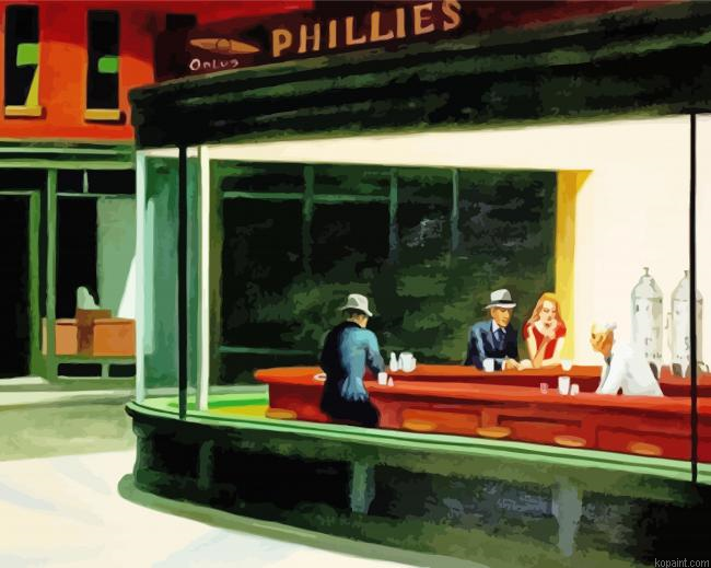Artistic Nighthawks Painting By Numberss.png