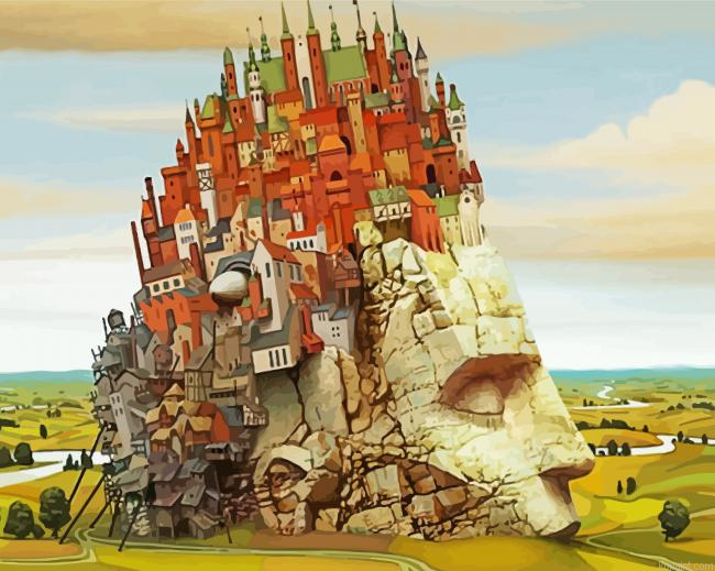 Artistic Psychedelic Head Painting By Numberss.png